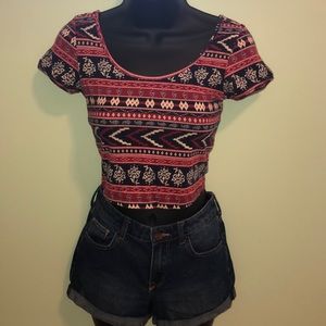 Aztec crop top